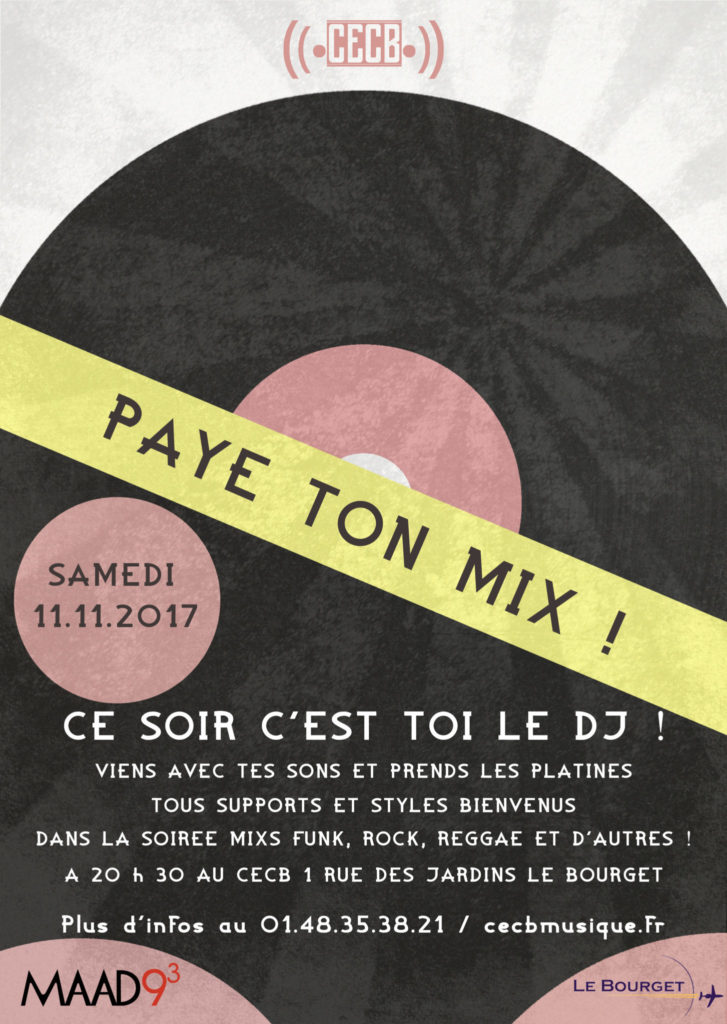 Affiche pour l'événement Paye ton Mix